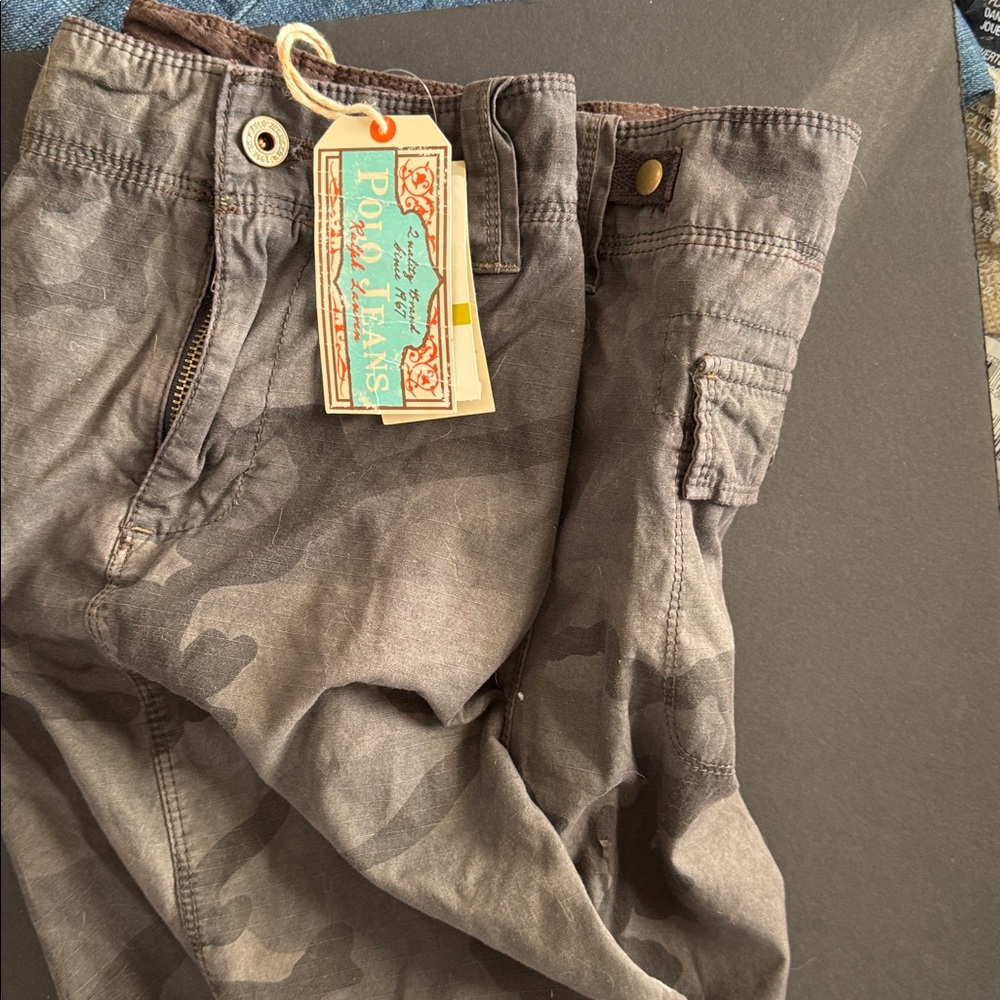 Polo by Ralph Lauren Gray Camouflage Mini Skirt